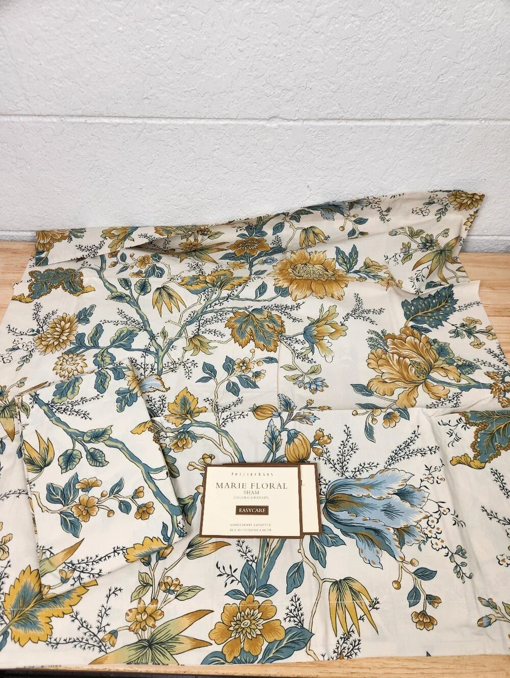 Pottery Barn Marie Floral Standard Sham Set Of 2 Pillowcase French Cottage NOS
